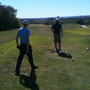 Chris & Dustin teeing off on #17