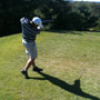 Jared teeing off on #18