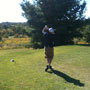 Chris teeing off on #18