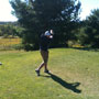 Chris teeing off on #18