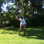 Stu teeing off on hole 16